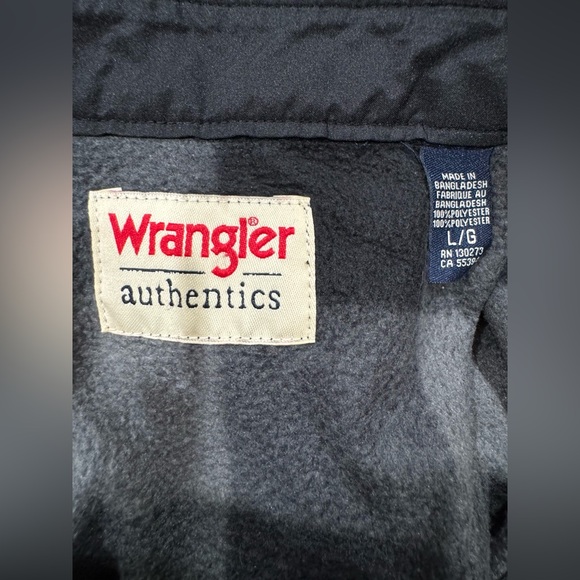 Wrangler Authentics Men's Fleece Shirt Sz L - Picture 4 of 5